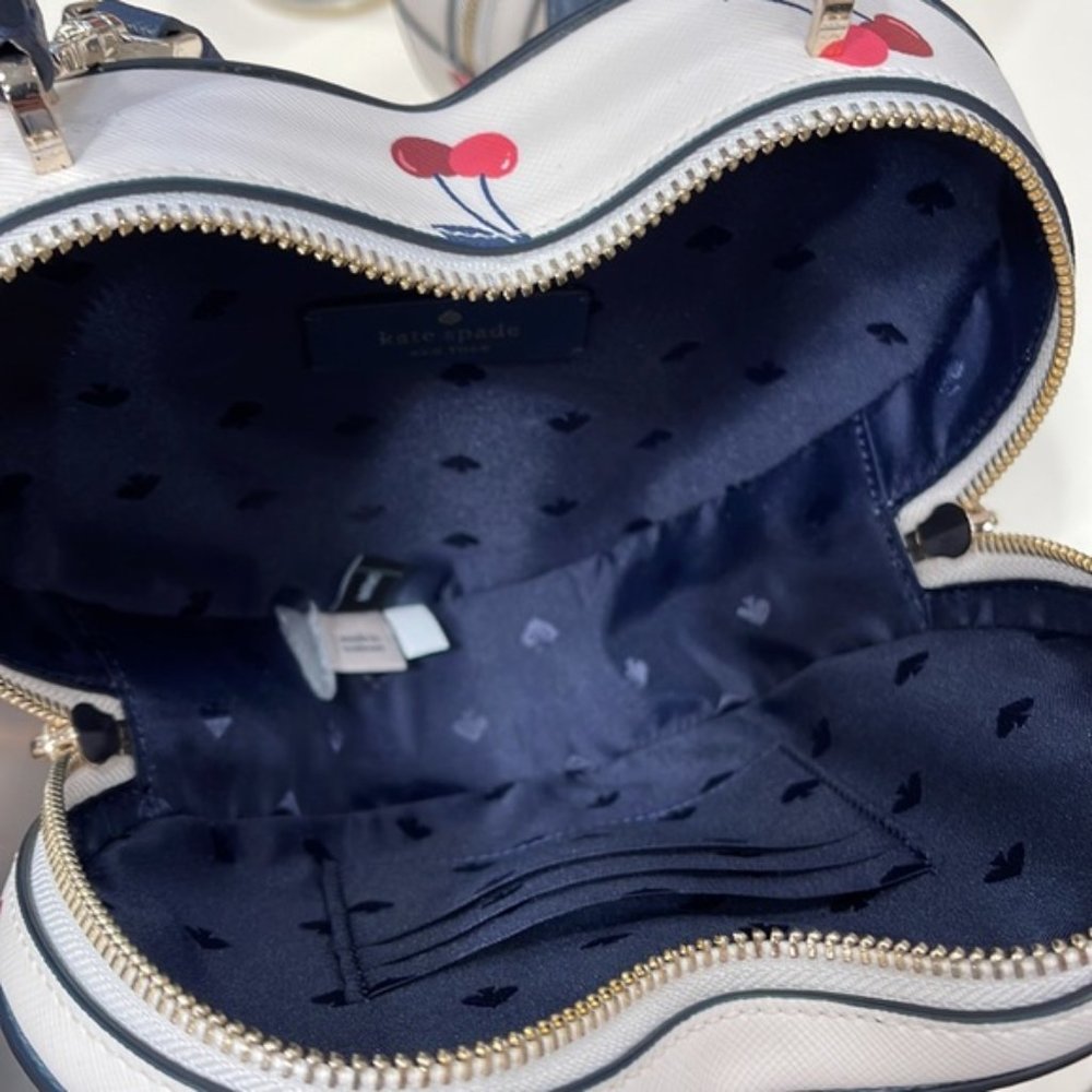 Kate Spade Love Shack Cherry Heart Crossbody Cream Multi - Picture 13 of 16